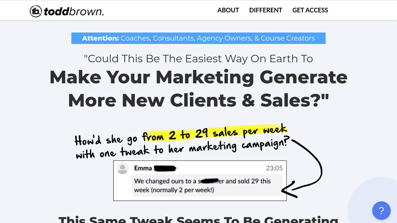Todd Brown – S.I.N. Offer Protocol Training